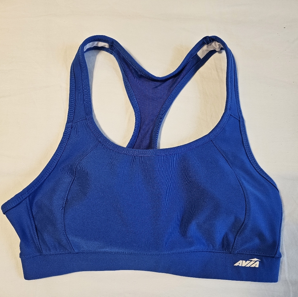 Avia Blue Racerback Sports Bra Medium Support